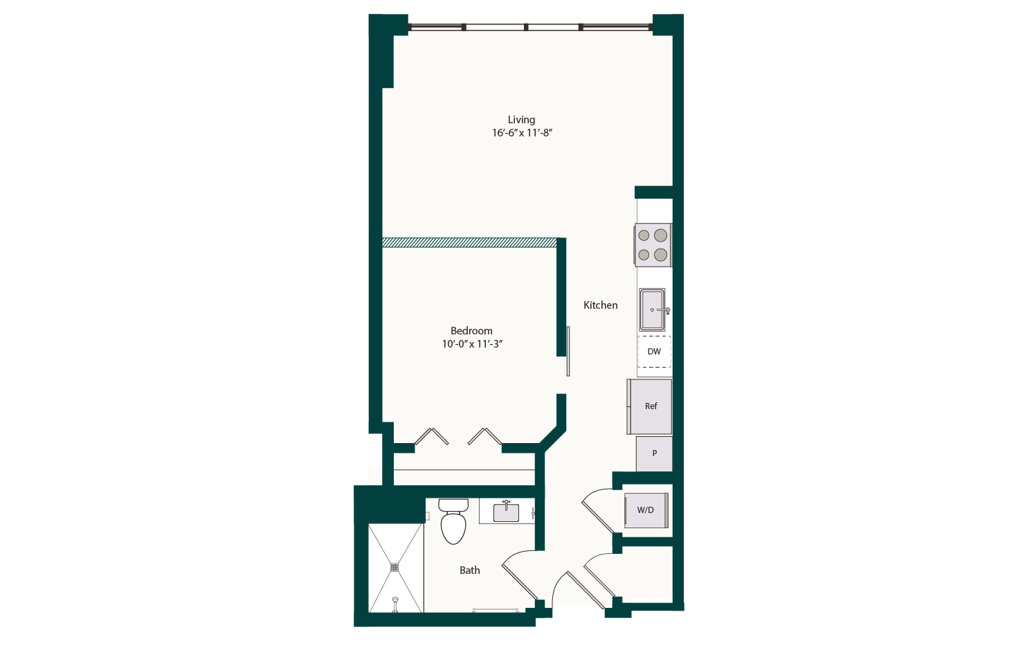 Floor plan layout diagram for E1